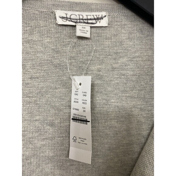 J.Crew Juliette collarless sweater-blazer Loose fit New NWT Size 3X - Picture 6 of 11